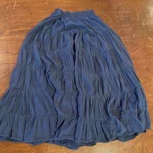 blue boho skirt